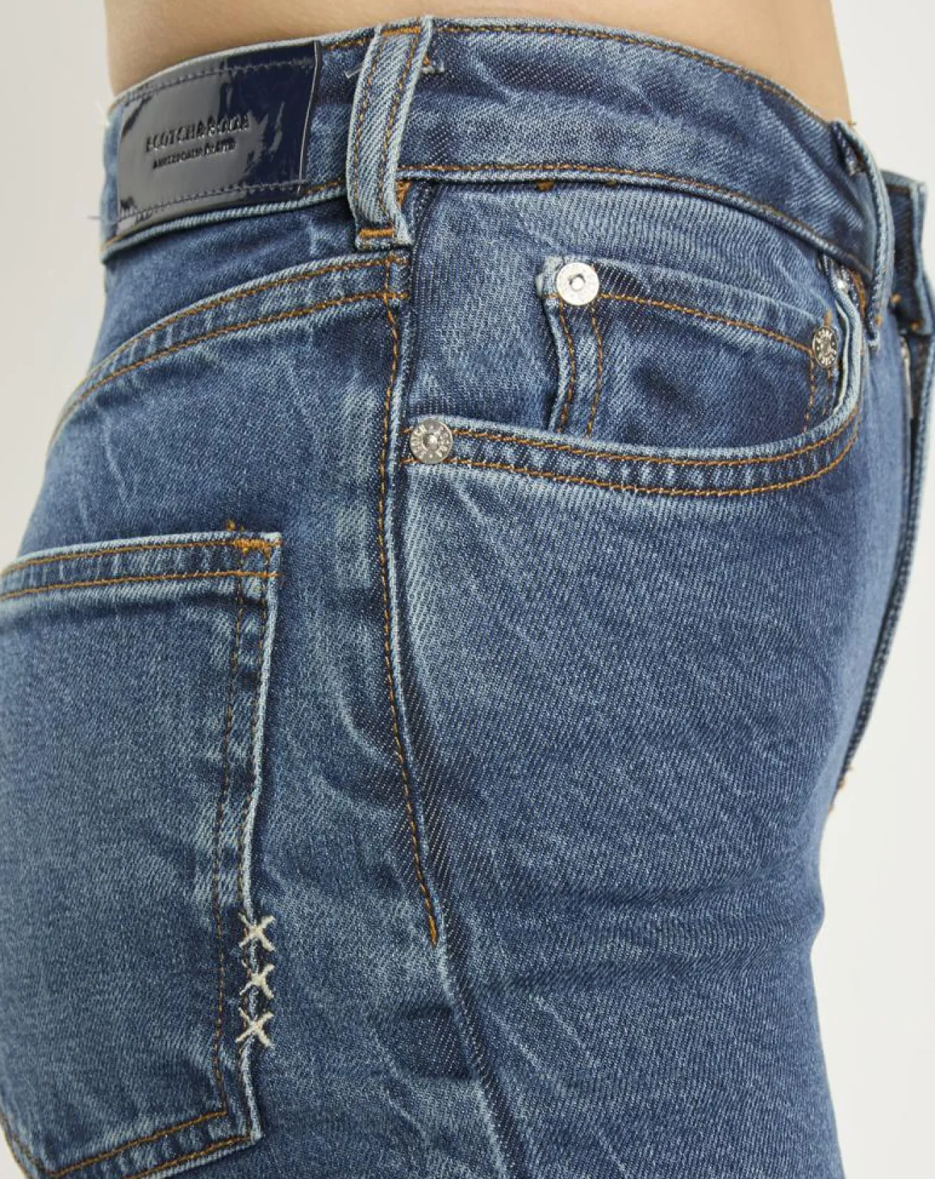 Femme Scotch & Soda Jean charm flare taille haute bleu moyen