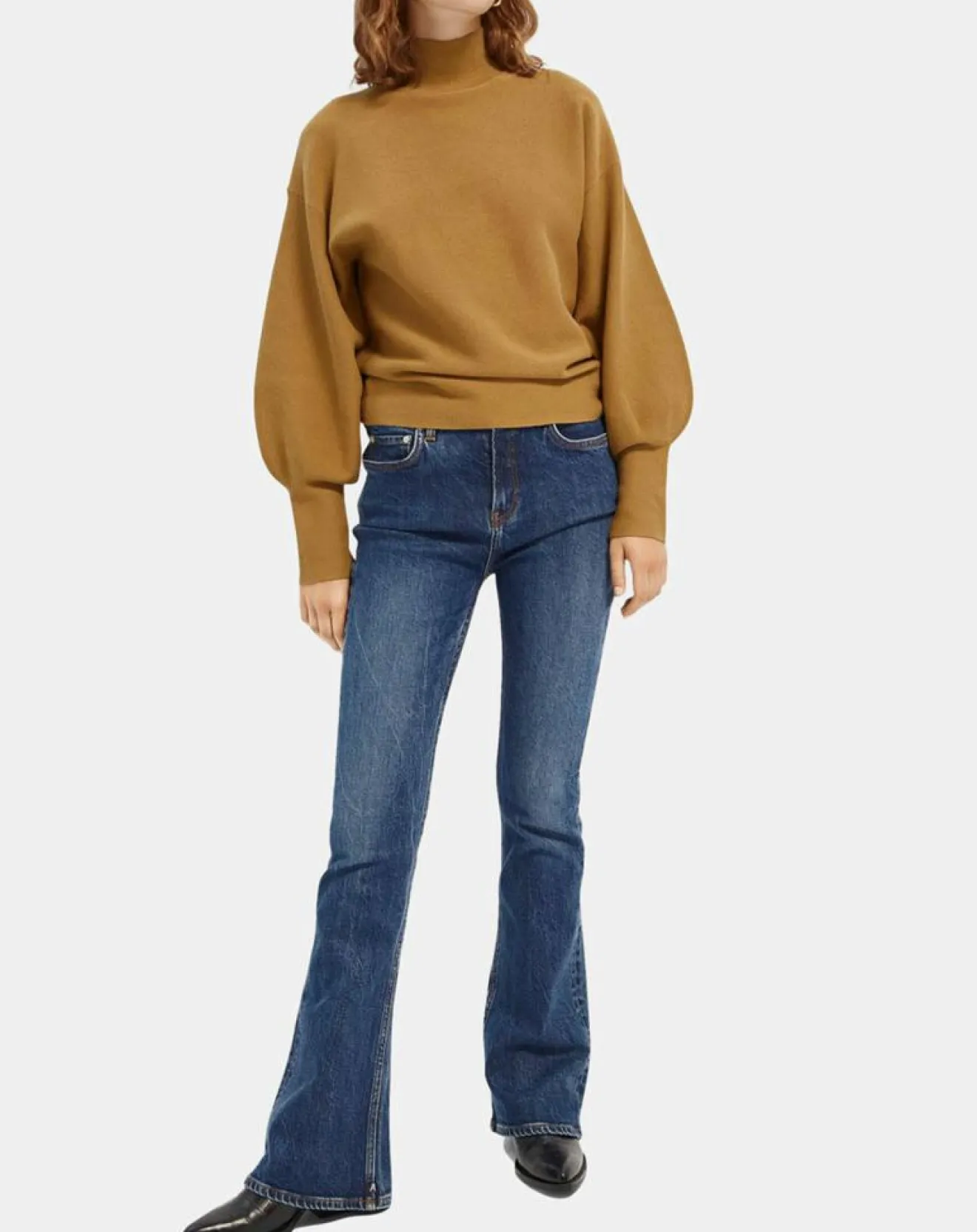 Femme Scotch & Soda Jean charm flare taille haute bleu moyen