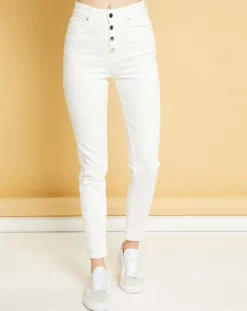 Femme Acquaverde Jean Denim Nevada blanc