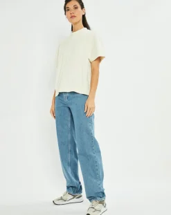 Femme Marc O'Polo Jean droit 100% Coton Bio Heddal Baggy Style bleu