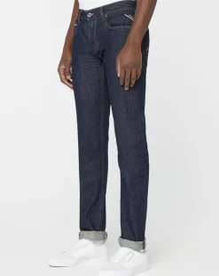 Homme Replay Jean droit Aged Eco Grover bleu brut