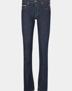 Homme Replay Jean droit Aged Eco Grover bleu brut