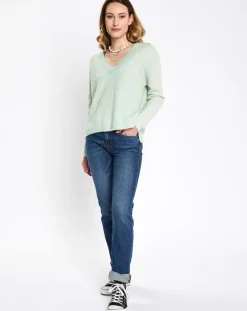 Femme Esprit Jean droit bleu foncé