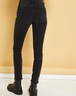 Outlet Acquaverde Jean droit Chiara noir vintage