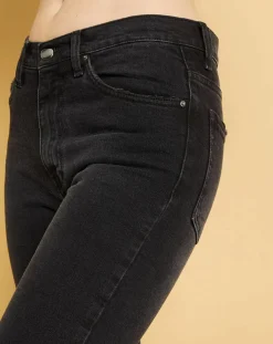 Outlet Acquaverde Jean droit Chiara noir vintage