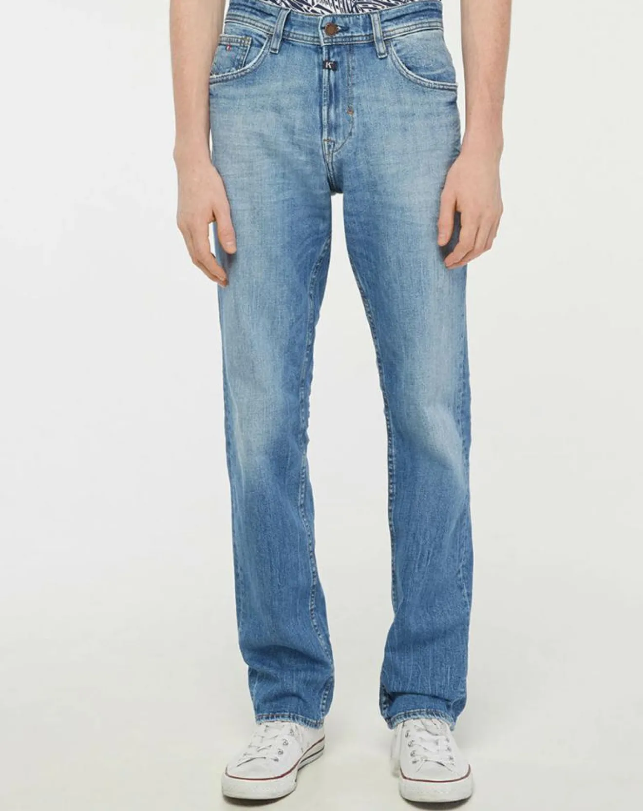 Homme Kaporal 5 Jean Droit Datte délavé bleu