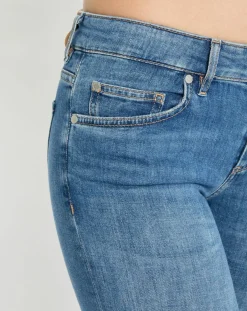 Femme Marc O'Polo Jean droit en Coton extensible Alby bleu moyen