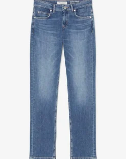 Femme Marc O'Polo Jean droit en Coton extensible Alby bleu moyen