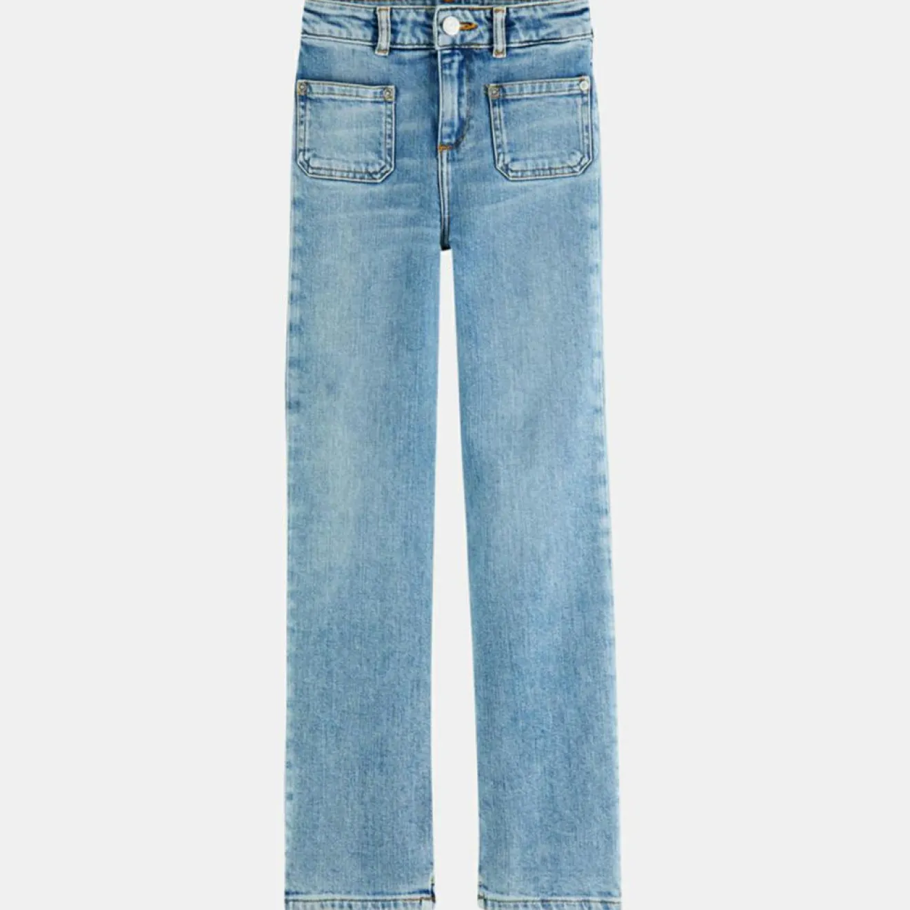 New Scotch & Soda Jean droit en Toile de coton bio bleu