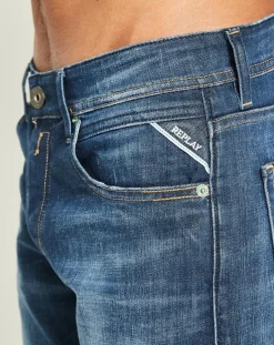 Outlet Replay Jean Droit Grover Green Is Better bleu