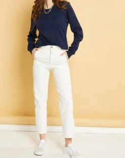 Femme Acquaverde Jean droit Natural Marta écru