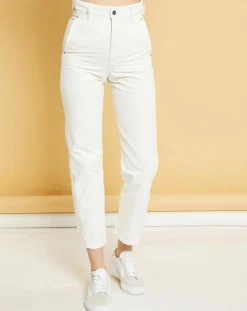 Femme Acquaverde Jean droit Natural Marta écru