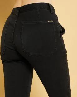 Femme Acquaverde Jean droit Natural Mels black stone