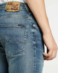 New Teddy Smith Jean droit Worn Comfor bleu