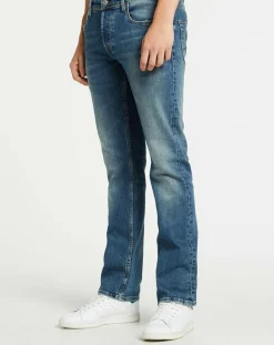 New Teddy Smith Jean droit Worn Comfor bleu