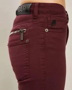 Femme Karl Lagerfeld Jean Droit zip violet