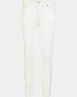 Femme Galeries Lafayette Jean en Coton Bio Lslim blanc