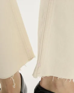 Femme Scotch & Soda Jean en Coton Bio mélangé Flare The Kick Cropped écru