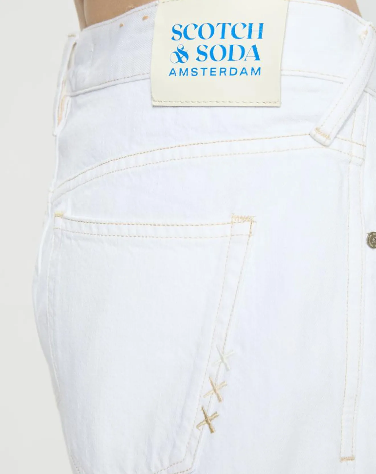 Homme Scotch & Soda Jean en Coton Bio mélangé Regular Fit blanc