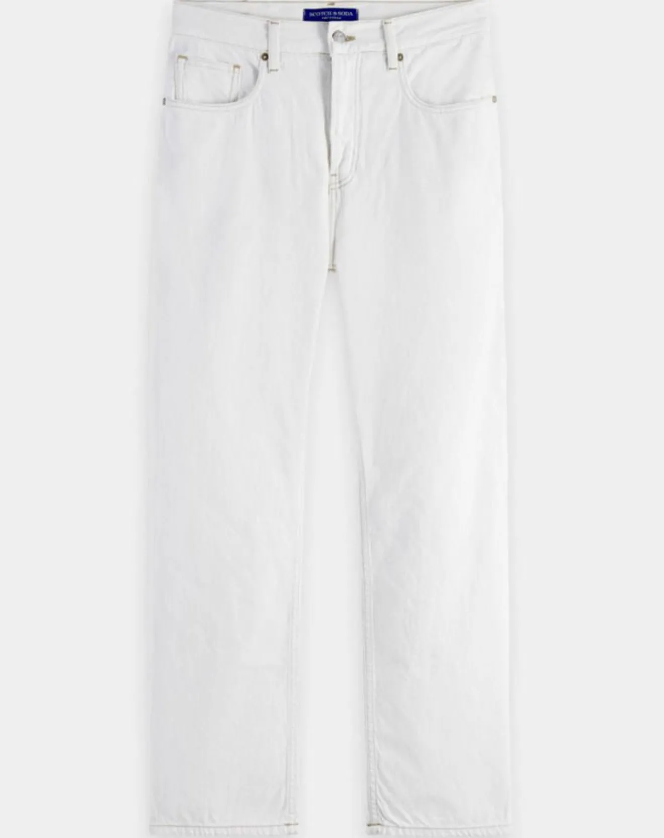 Homme Scotch & Soda Jean en Coton Bio mélangé Regular Fit blanc