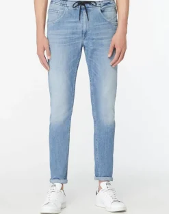 Homme Replay Jean en Coton Bio 573 Bio Milano bleu clair