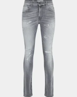 Homme Replay Jean en Coton Bio Aged Eco gris moyen