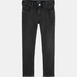 Enfant Scotch & Soda Jean en Toile de Coton mélangé Dean noir