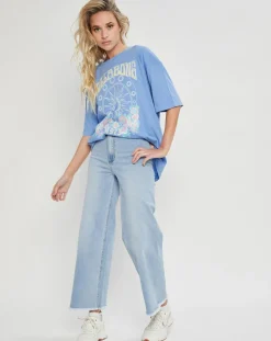 Femme Billabong Jean Evasé Free Fall Ind bleu clair