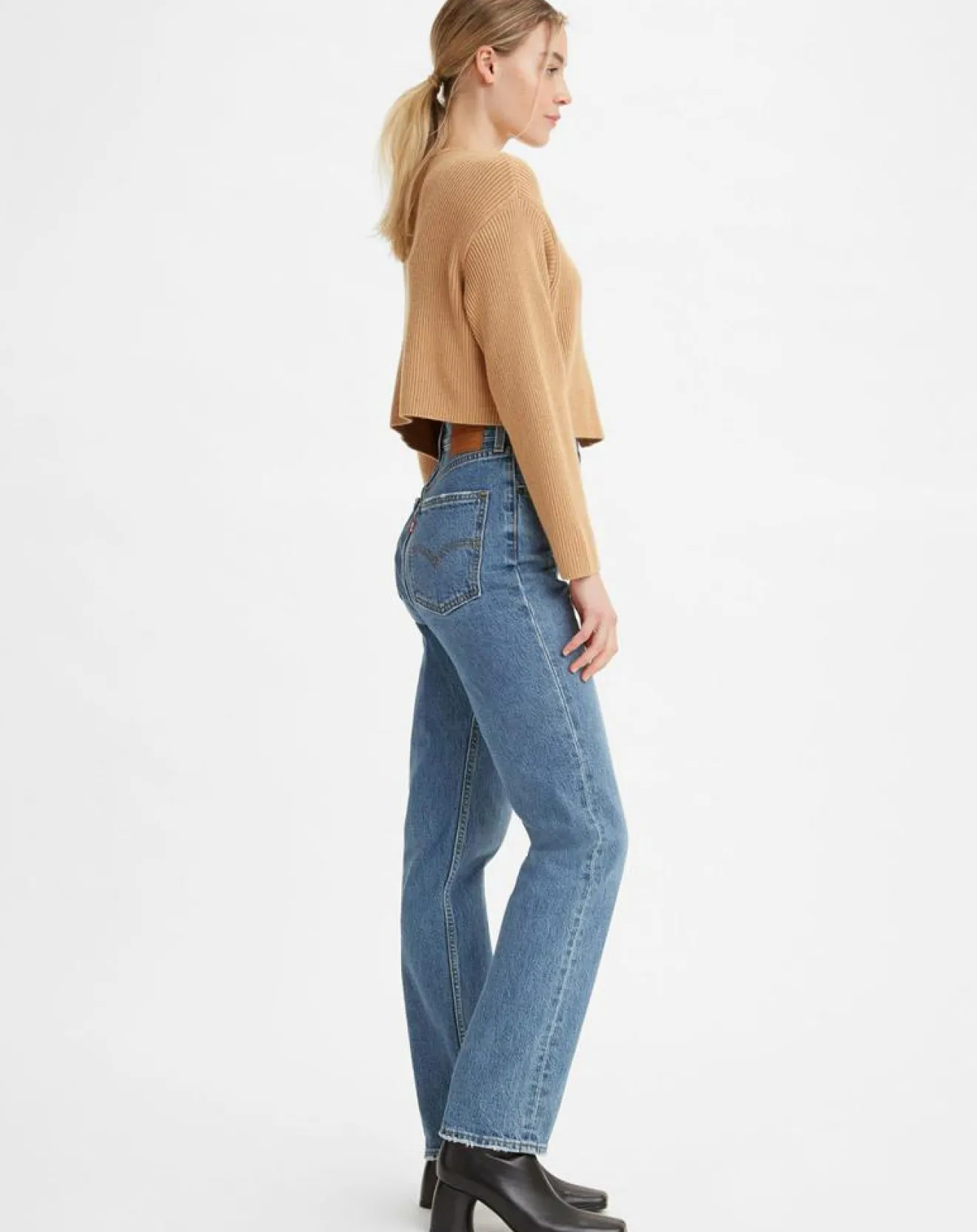 Femme Levi's® Jean high slim straight 70's bleu