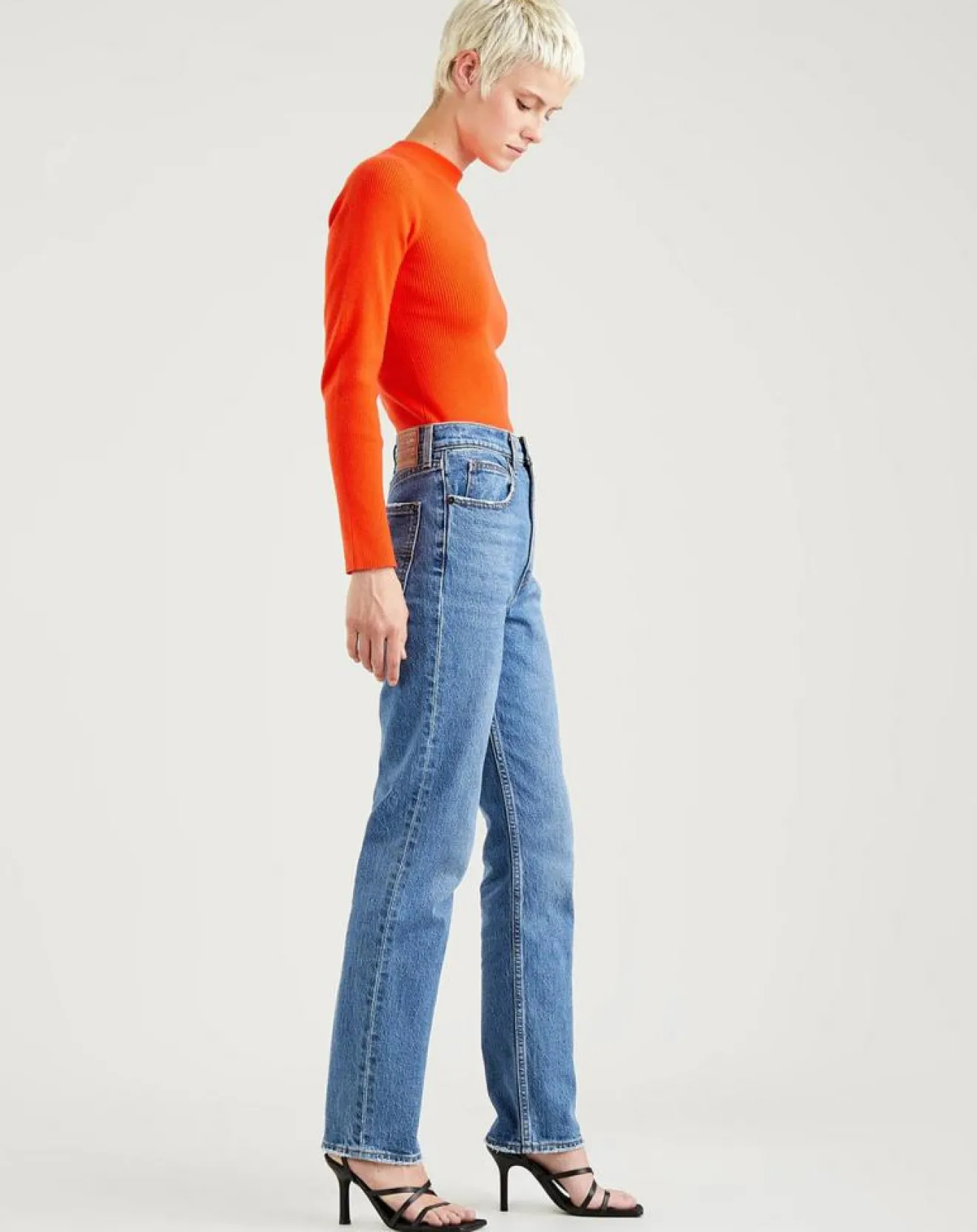 Femme Levi's® Jean high slim straight 70's bleu