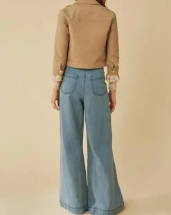 Femme Manoush Jean Large Amerinjean bleu