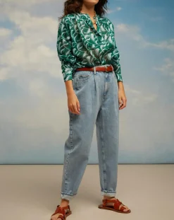 Best Chloé Stora Jean mom en Toile de coton Raisin bleu