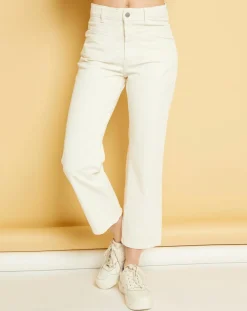 Femme Acquaverde Jean mom Frida crème