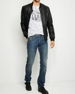 Homme Teddy Smith Jean Reg Iconic bleu moyen