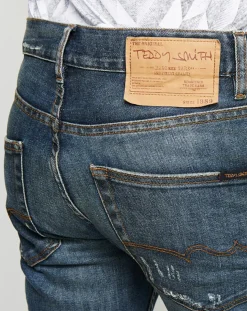 Homme Teddy Smith Jean Reg Iconic bleu moyen