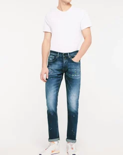 Clearance Replay Jean Aged Eco bleu moyen
