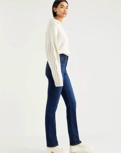 Hot Levi's® Jean righ rise straight 724 bleu