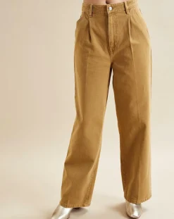 Femme Chloé Stora Jean Russel bronze olive