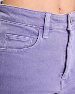 Femme Esprit Jean 90's bord franc violet