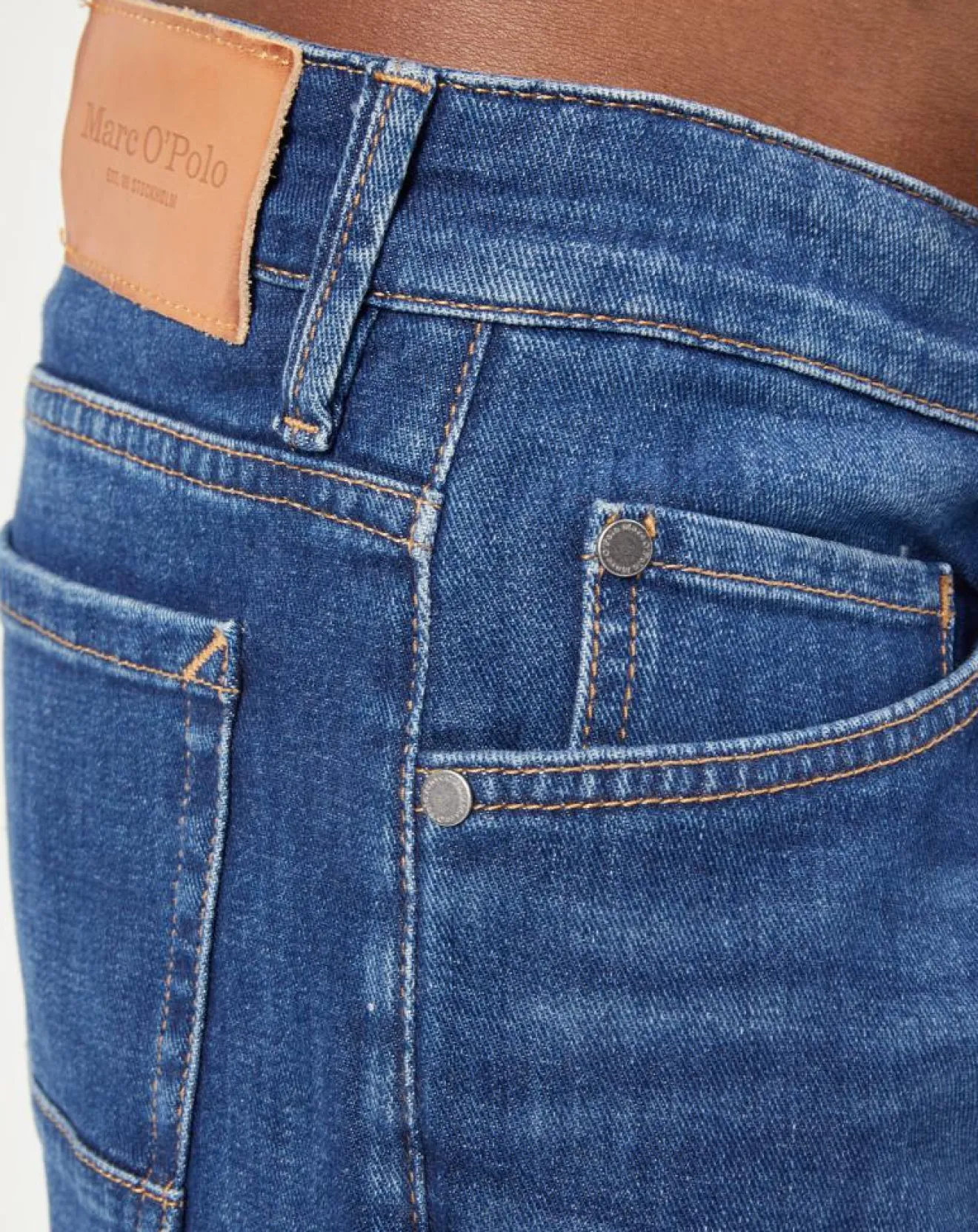 Homme Marc O'Polo Jean Sjobo Safted Fit bleu jean moyen