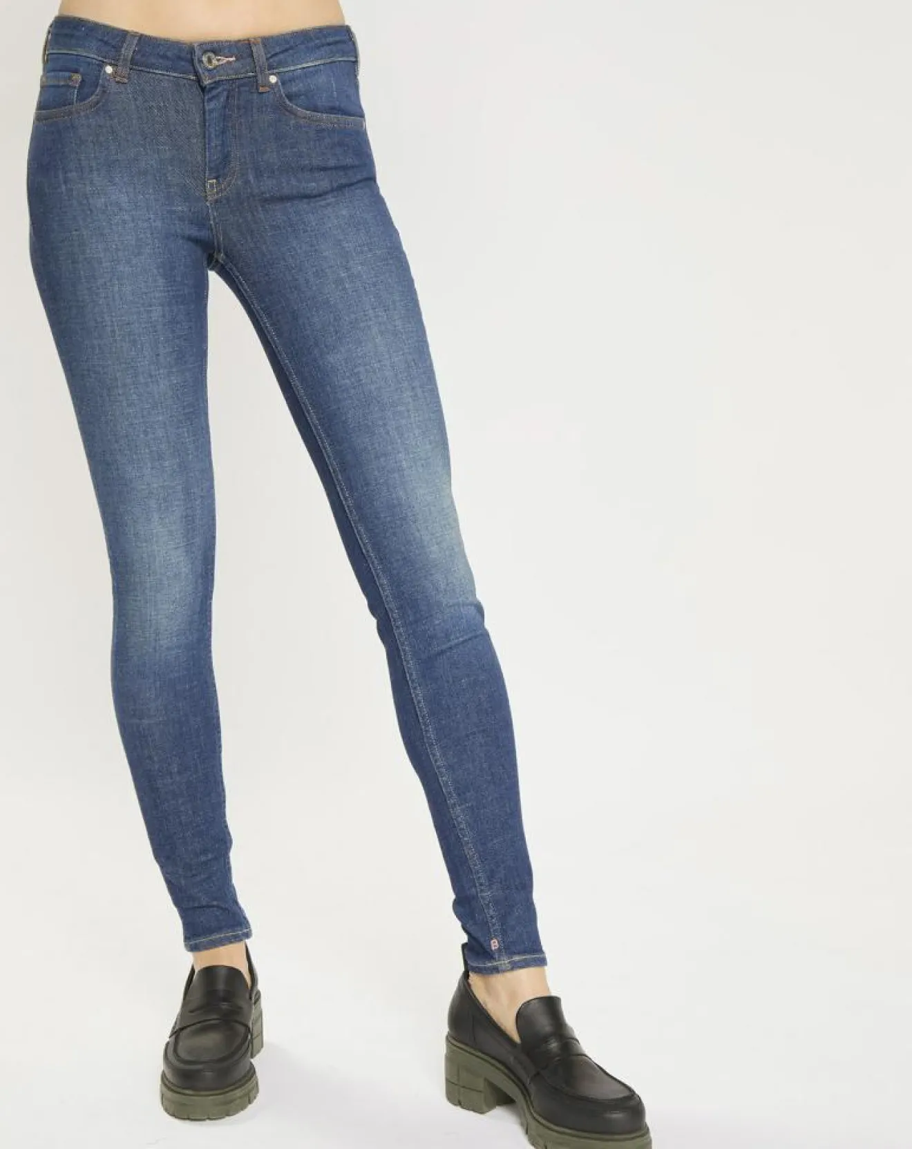 Femme Scotch & Soda Jean Skinny Bohemienne Tr bleu foncé