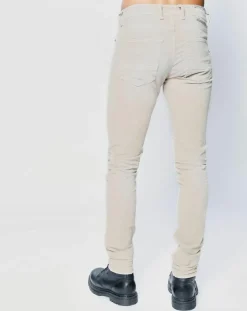 Sale Replay Jean Skinny en Velours côtelé Broken Eged beige