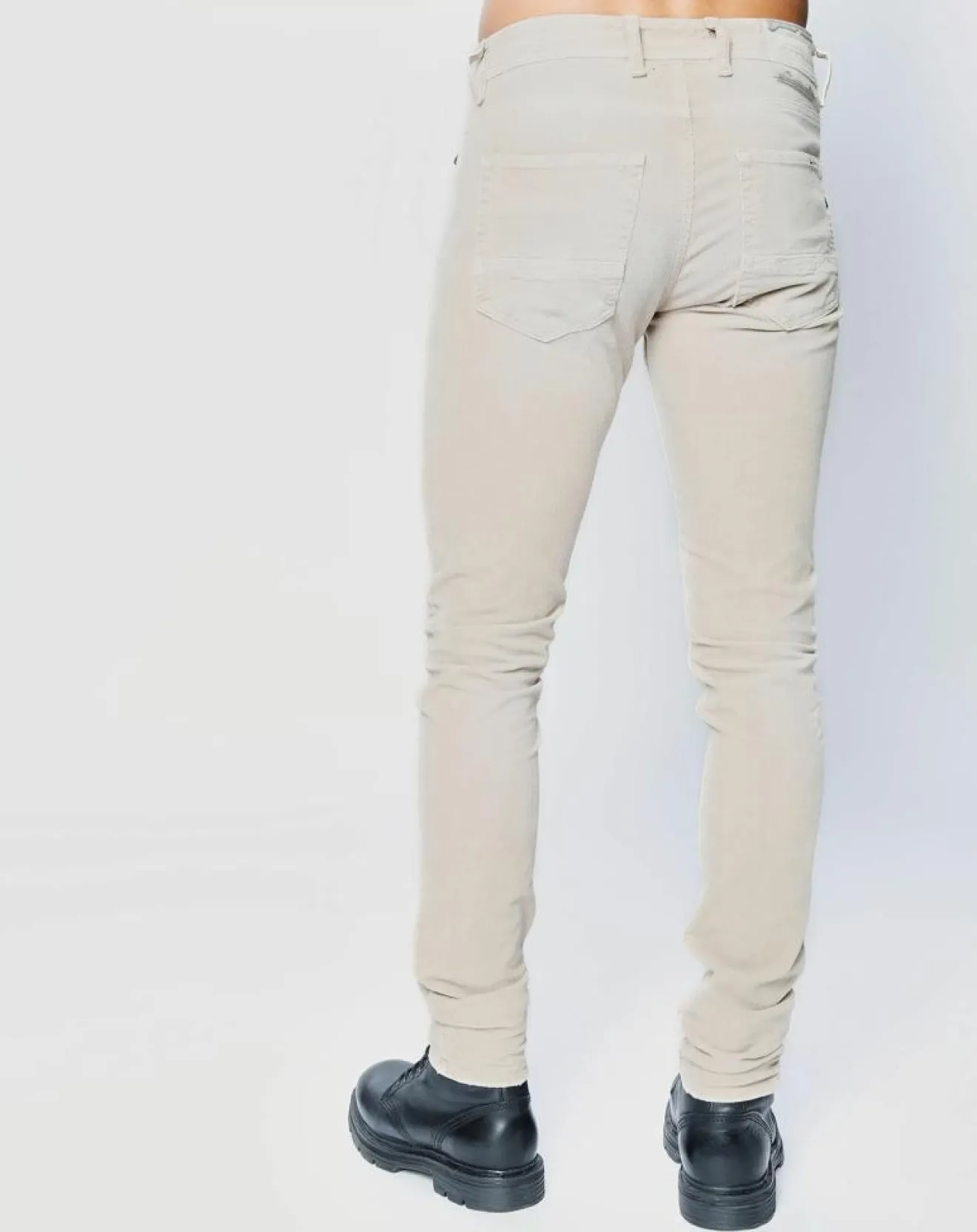 Sale Replay Jean Skinny en Velours côtelé Broken Eged beige