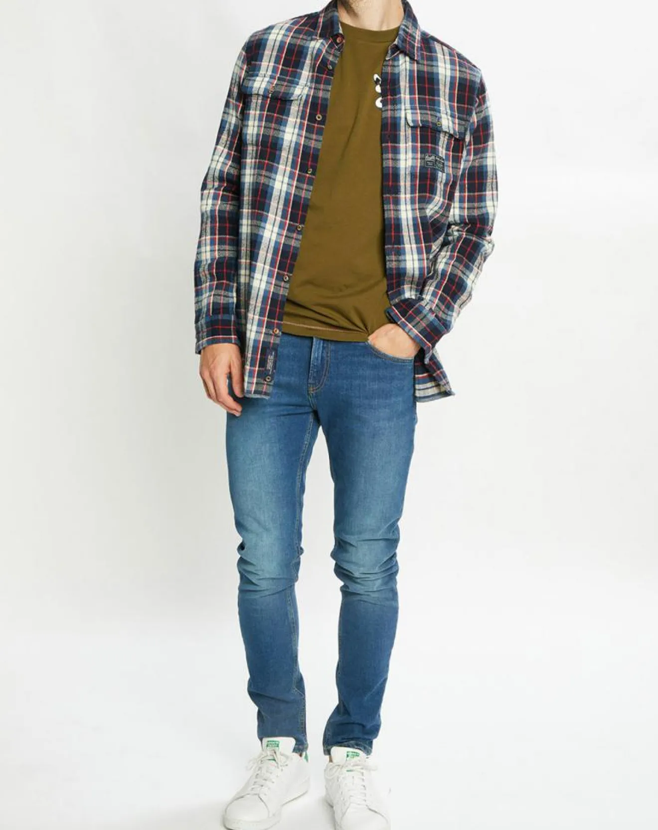 Sale Scotch & Soda Jean Skinny Fit en Coton Bio mélangé bleu