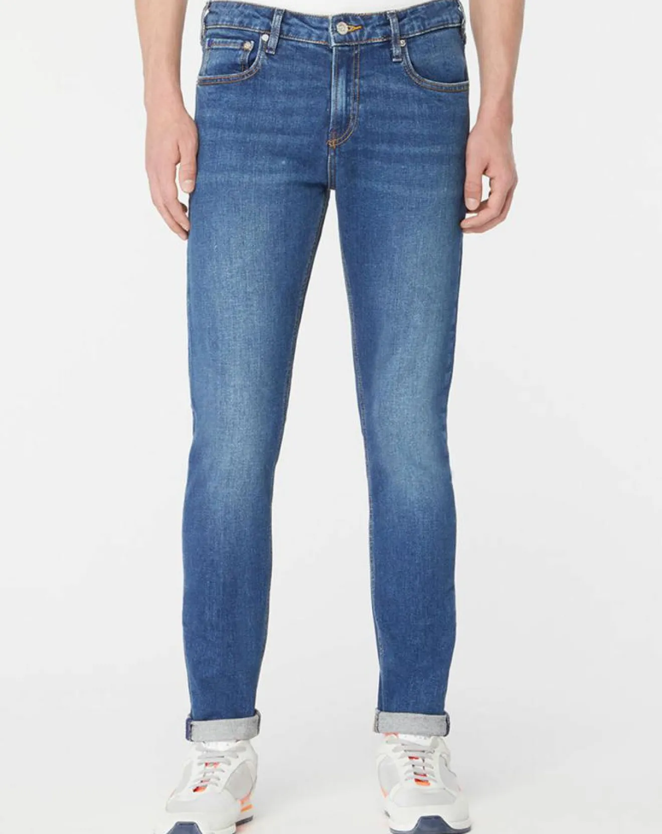 Sale Scotch & Soda Jean Skinny Fit en Coton Bio mélangé bleu