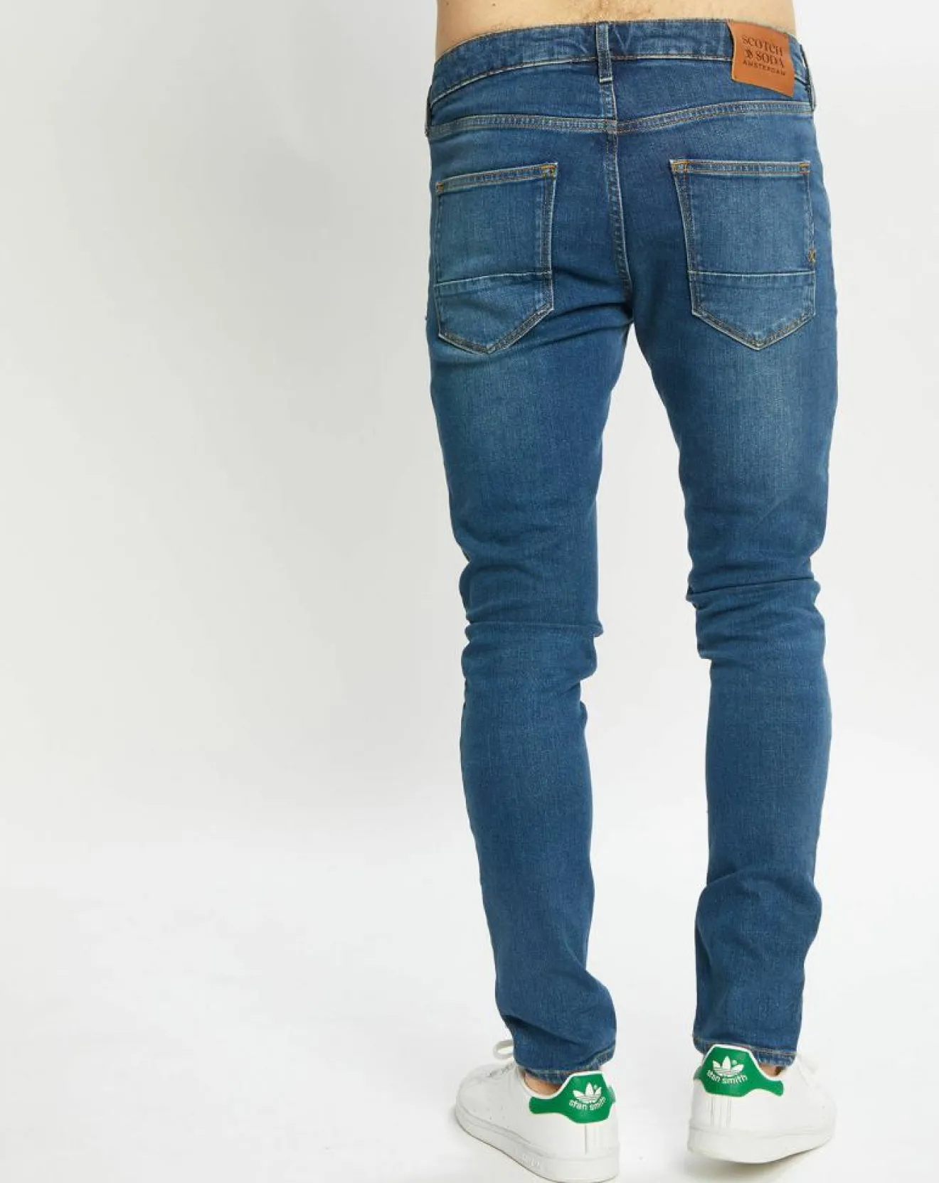 Sale Scotch & Soda Jean Skinny Fit en Coton Bio mélangé bleu