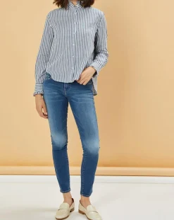 Femme Acquaverde Jean slim 7/8 Scarlett worn