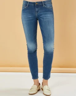Femme Acquaverde Jean slim 7/8 Scarlett worn
