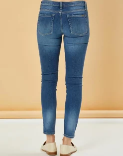 Femme Acquaverde Jean slim 7/8 Scarlett worn