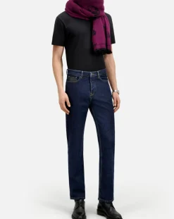 Hot The Kooples Jean slim avec poche en cuir bleu